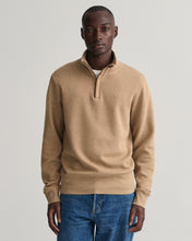 Load image into Gallery viewer, GANT - Sacker Rib Half Zip, Khaki Mel (XL &amp; XXL Only)

