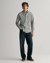 Load image into Gallery viewer, GANT - Regular Fit Micro Checked Poplin Shirt, Forest Green
