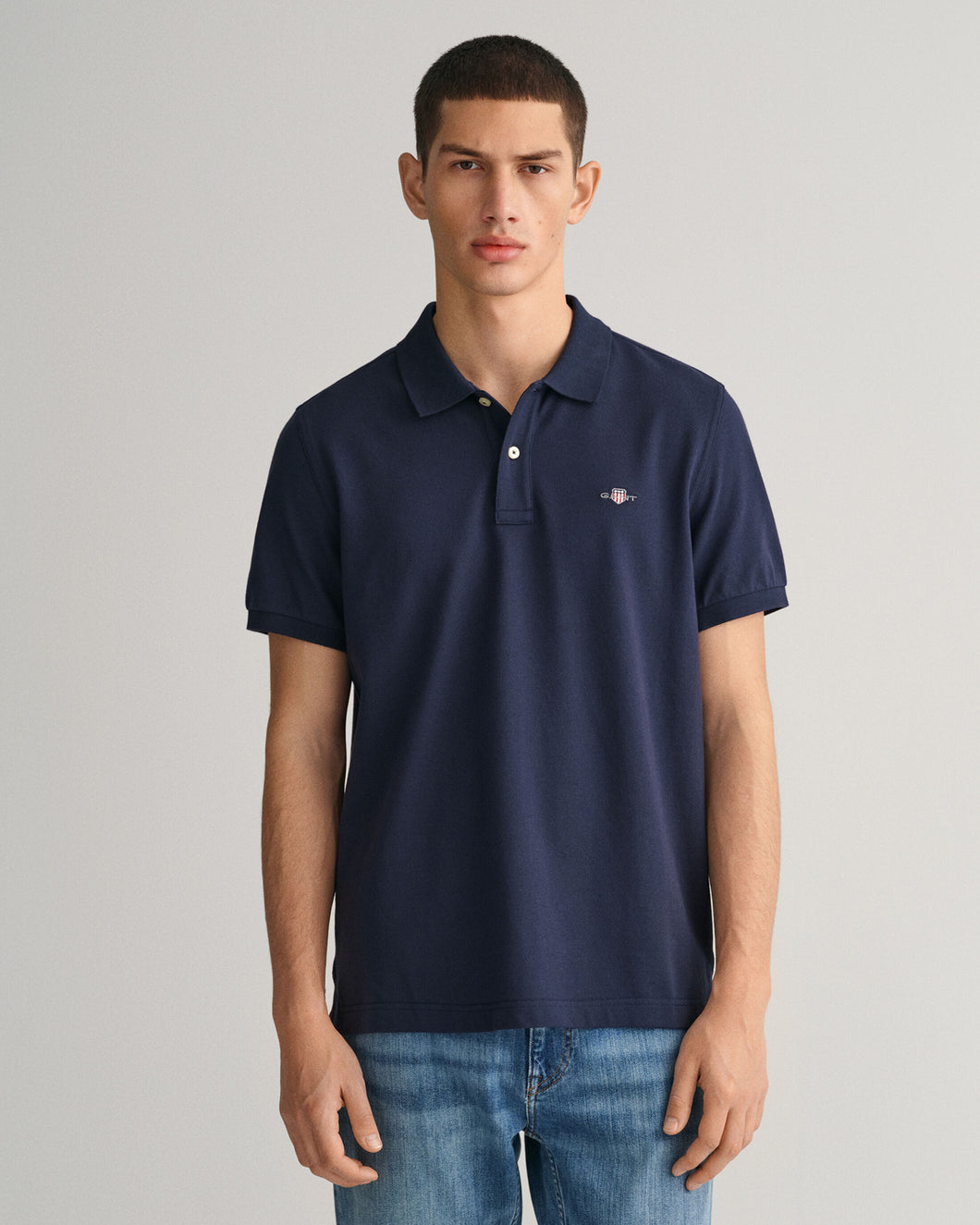 GANT - Reg Shield SS Pique Polo, Evening Blue