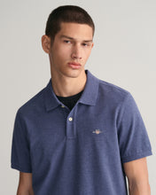 Load image into Gallery viewer, GANT - Reg Shield SS Pique Polo, Dark Jeans Blue Melange
