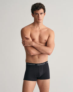 GANT - 5 Pack Basic Cotton Stretch Trunks, Black