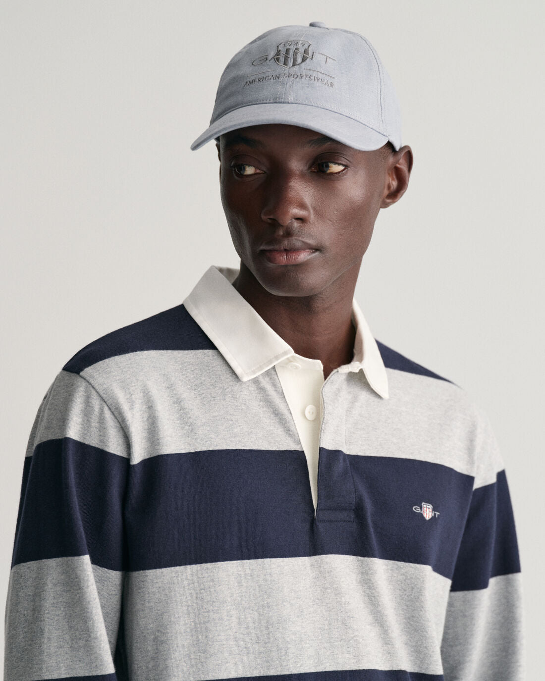 GANT - Shield Barstripe Heavy Rugger, Grey Melange (L,2XL only)