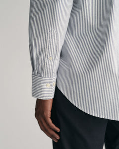 GANT - Oxford Banker Stripe Shirt, Persian Blue