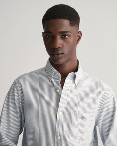 GANT - Oxford Banker Stripe Shirt, Persian Blue
