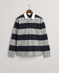 GANT - Shield Barstripe Heavy Rugger, Grey Melange (L,2XL only)