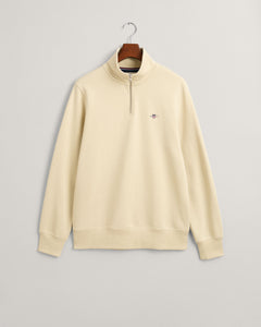 GANT - Silky Beige, Half Zip Sweatshirt