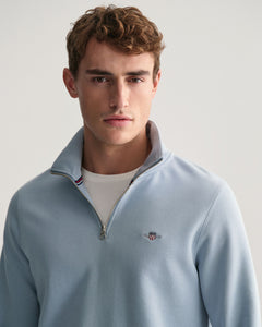 GANT - Half Zip, Dove Blue Sweatshirt