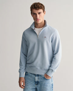 GANT - Half Zip, Dove Blue Sweatshirt