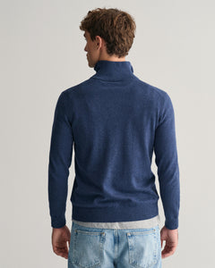 GANT - Classic Cotton Half Zip, Dark Jeans Blue