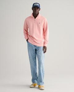 GANT - Half Zip, Bubbelgum Pink Sweatshirt