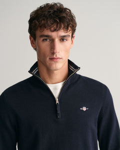 GANT - Classic Cotton Half Zip, Evening Blue