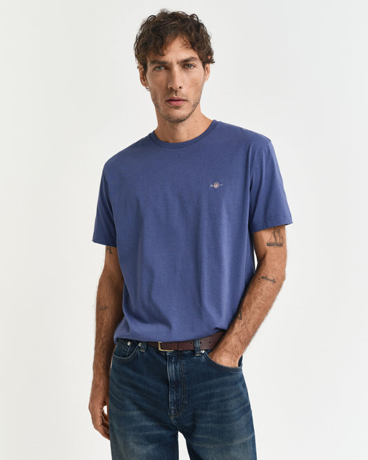 GANT - Regular Shield SS T-Shirt, Dusty Navy