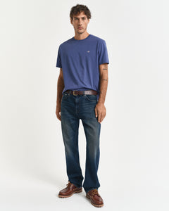 GANT - Regular Shield SS T-Shirt, Dusty Navy
