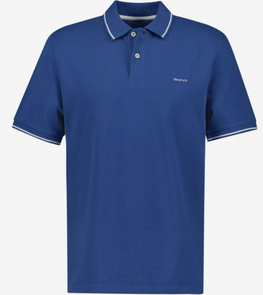 GANT - Tipping SS Pique Ruger Polo, Rich Blue