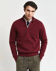 GANT - Sacker Rib Half Zip, Wine Red