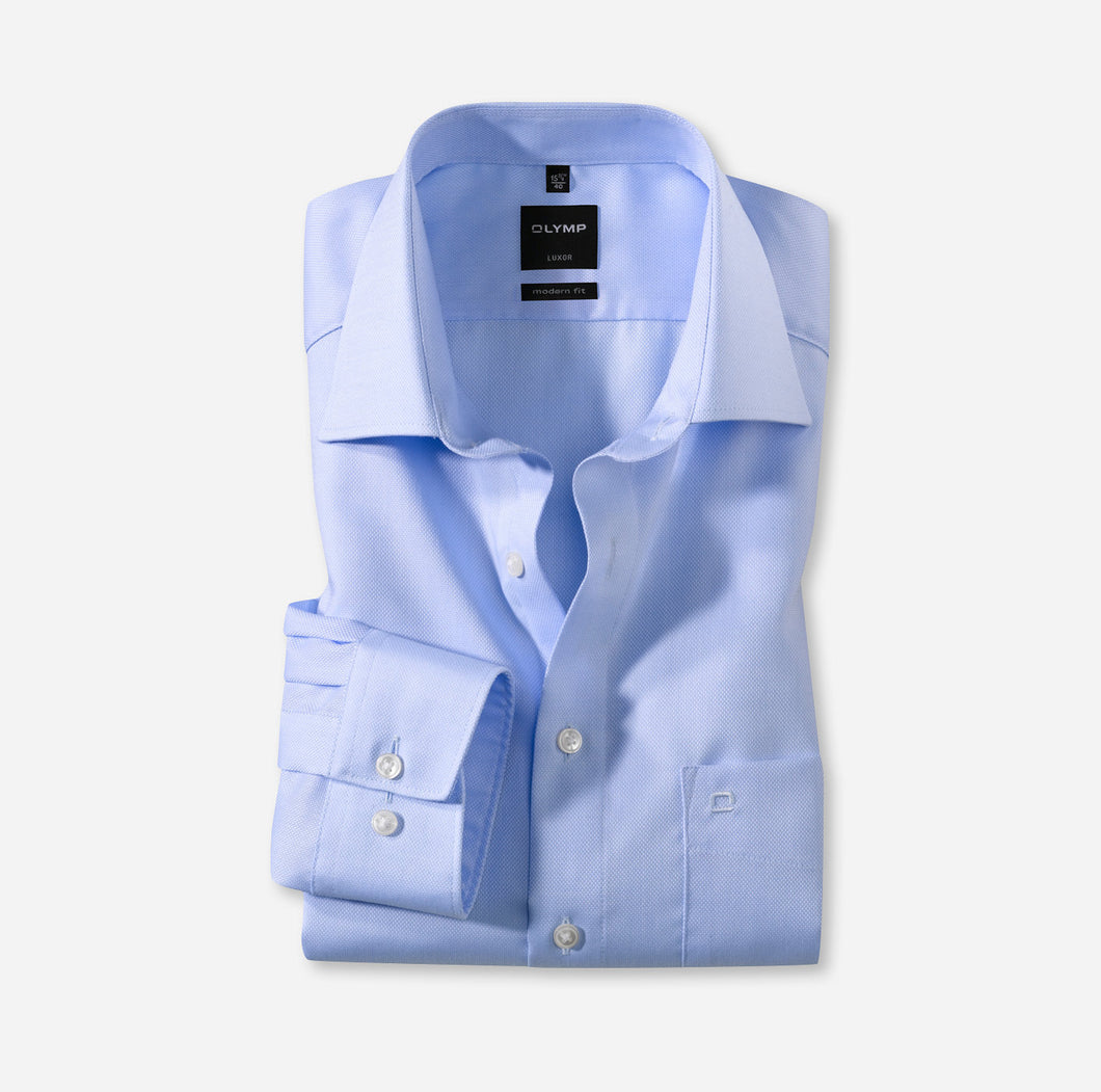 OLYMP - Modern Fit, Blue Business Shirt (Size 17.5 Only)