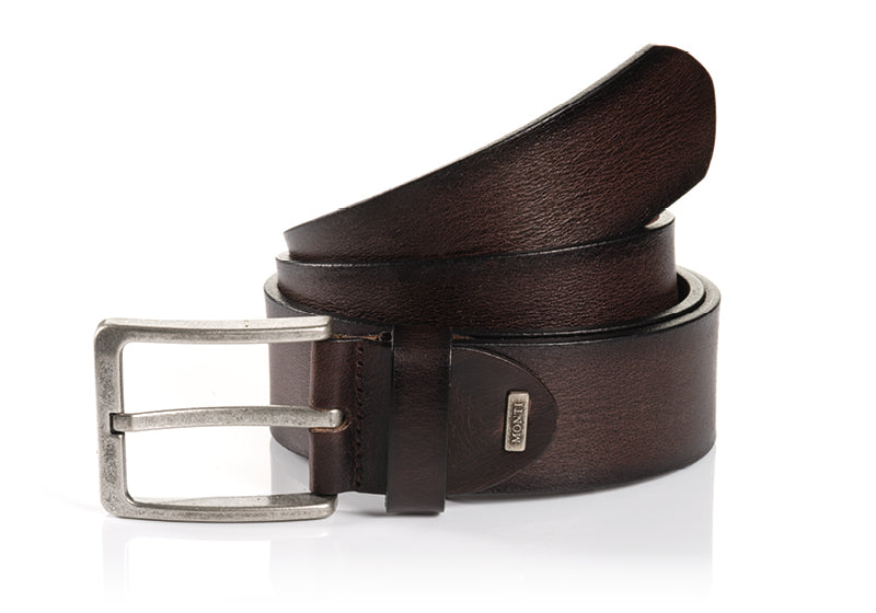 Monti - Dallas Dark Brown Leather Belt