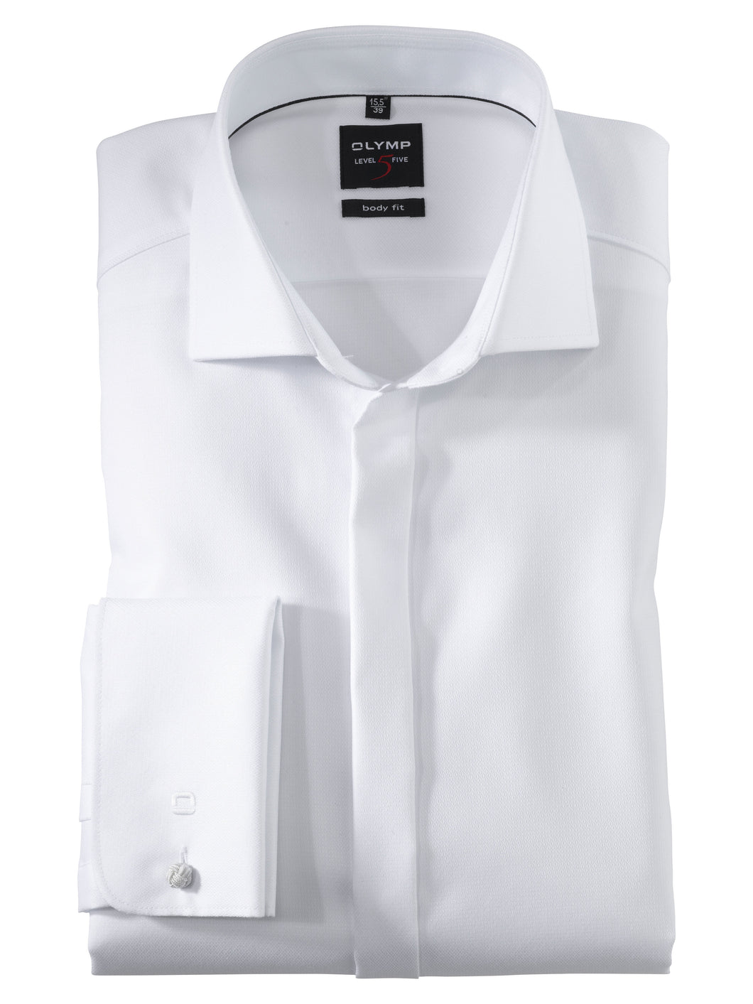 Olymp - White Shirt, Body Fit, Twill Dress Shirt
