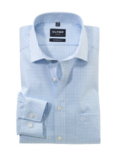 Load image into Gallery viewer, OLYMP -  Modern Fit, Tight Blue Check (Size 44 Only)
