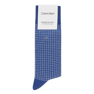 Calvin Klein - Combined Cotton Grid Sock, Blue
