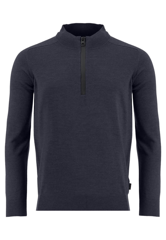 Fynch-Hatton - Troyer Zip. Merino Navy (XXL Only)