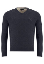 Load image into Gallery viewer, Fynch Hatton - 3XL - Merino Cashmere Pullover, V-Neck, Navy
