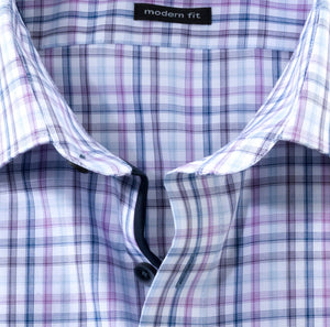 OLYMP - Modern Fit, New Kent, Violet Check