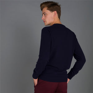 Magee - Lunnaigh, Lambswool Crew Knit, Navy