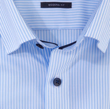 Load image into Gallery viewer, OLYMP - Modern Fit, Business Shirt, Blue Stripe
