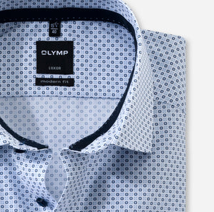 OLYMP -  Modern Fit, Boxed Print Shirt (Size 39 Only)
