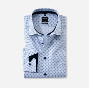 OLYMP -  Modern Fit, Boxed Print Shirt (Size 39 Only)