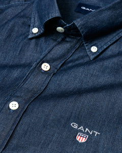 GANT - 3XL - Slim Fit Indigo Shirt, Dark Indigo