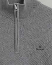Load image into Gallery viewer, GANT - Cotton Texture Half Zip, Grey Melange (Size L only)
