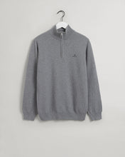 Load image into Gallery viewer, GANT - Cotton Texture Half Zip, Grey Melange (Size L only)
