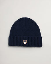 Load image into Gallery viewer, GANT - Banner Shield Wool Beanie, Evening Blue
