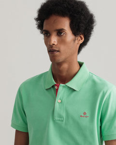 GANT - Contrast Collar Pique Polo, Absinthe Green