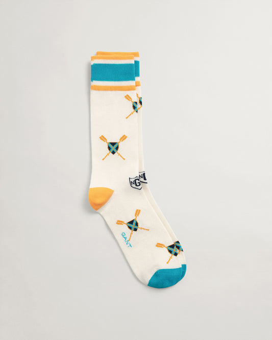 GANT - Single Shield & Oars Sock, Caulk White