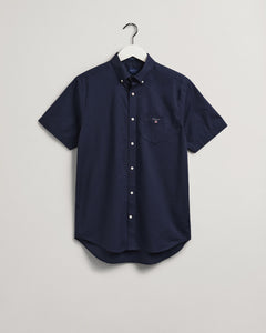 GANT - Regular Fit Broadcloth Short Sleeve Shirt, Marine