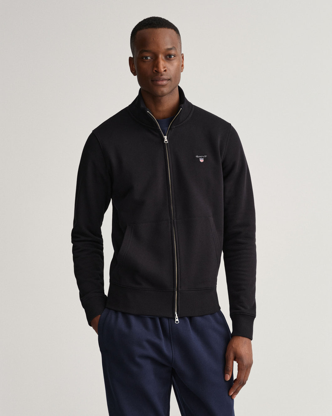 GANT - Full Zip  Sweat Cardigan, Evening Blue