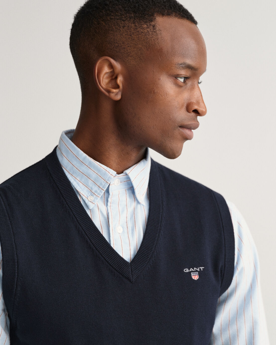 Gant - Classic Cotton Slipover, Navy