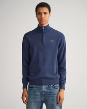 Load image into Gallery viewer, Gant - Classic Cotton Half Zip, Jeansblue Melange
