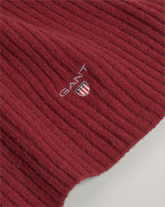 GANT - Unisex Wool Knit Scarf, Plumped Red