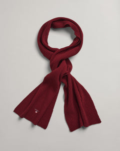 GANT - Unisex Wool Knit Scarf, Plumped Red