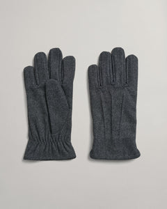 GANT - Melton Wool Gloves, Stone Melange