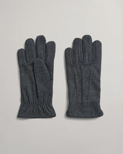 GANT - Melton Wool Gloves, Stone Melange