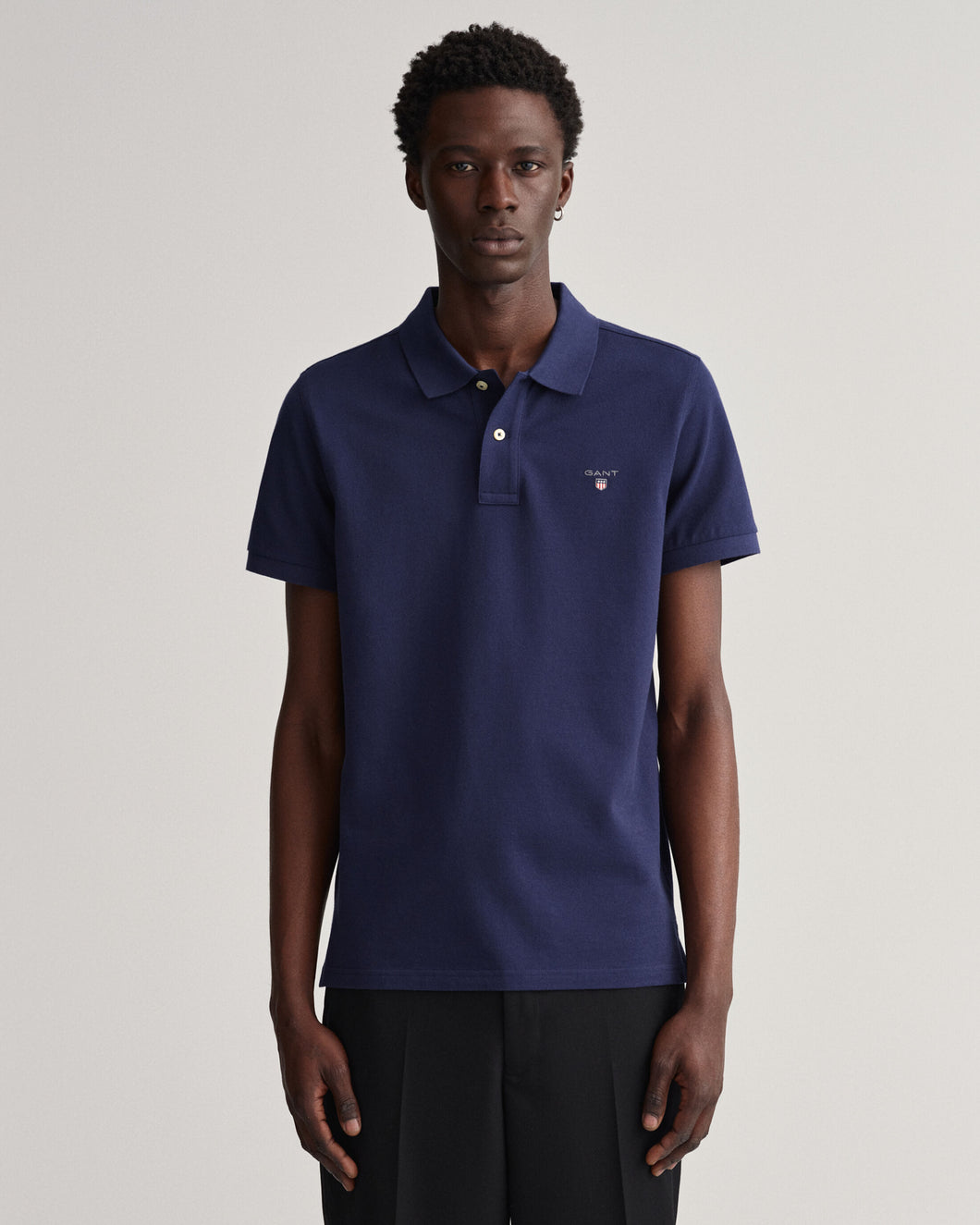 GANT - Original Pique SS Rugger, Evening Blue