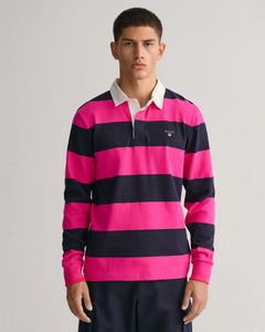 GANT - Barstripe Heavy Rugger, Hyper Pink