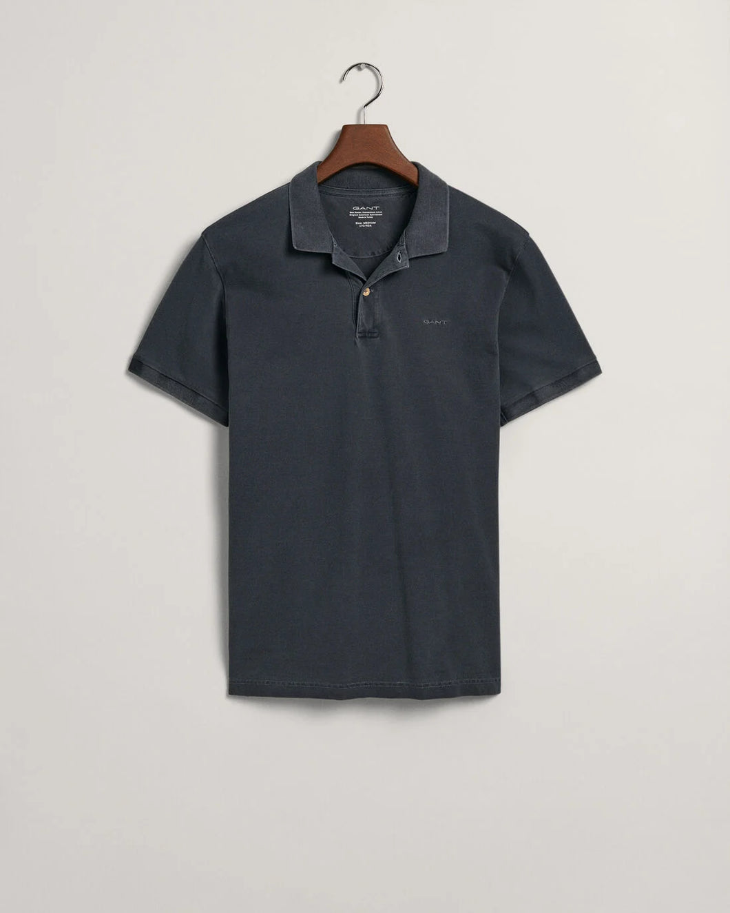 GANT - Sunfaded Piqué Polo Shirt, Ebony Black