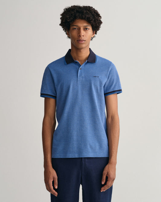 Gant - 4-Col Oxford SS Pique, Day Blue