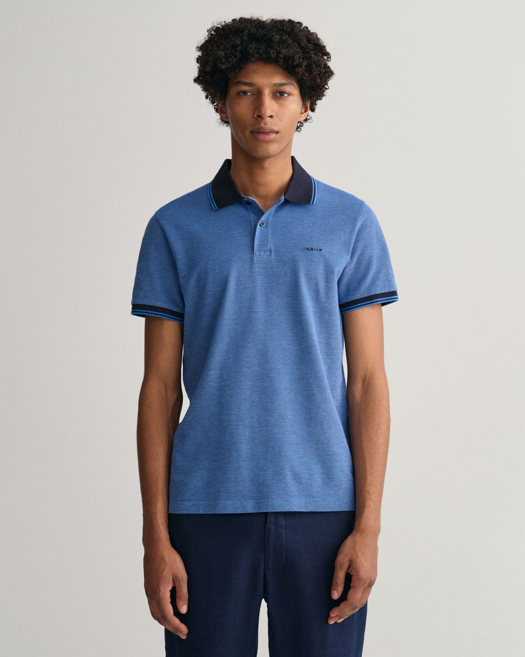 Gant - 3XL - 4-Col Oxford SS Pique, Day Blue